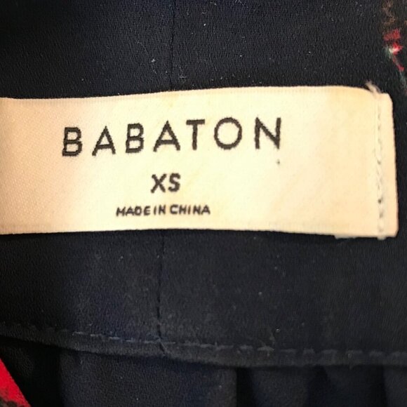 Aritzia Babaton Lucas Floral Print Blouse With Neck Ties Size XS - Picture 9 of 9